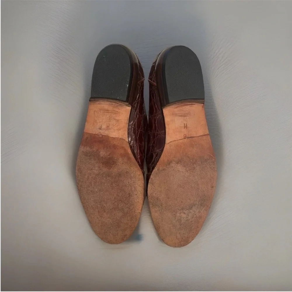 Cole Haan Vintage Genuine Alligator Brown Women's Loafers - 8M - Made in Italy
